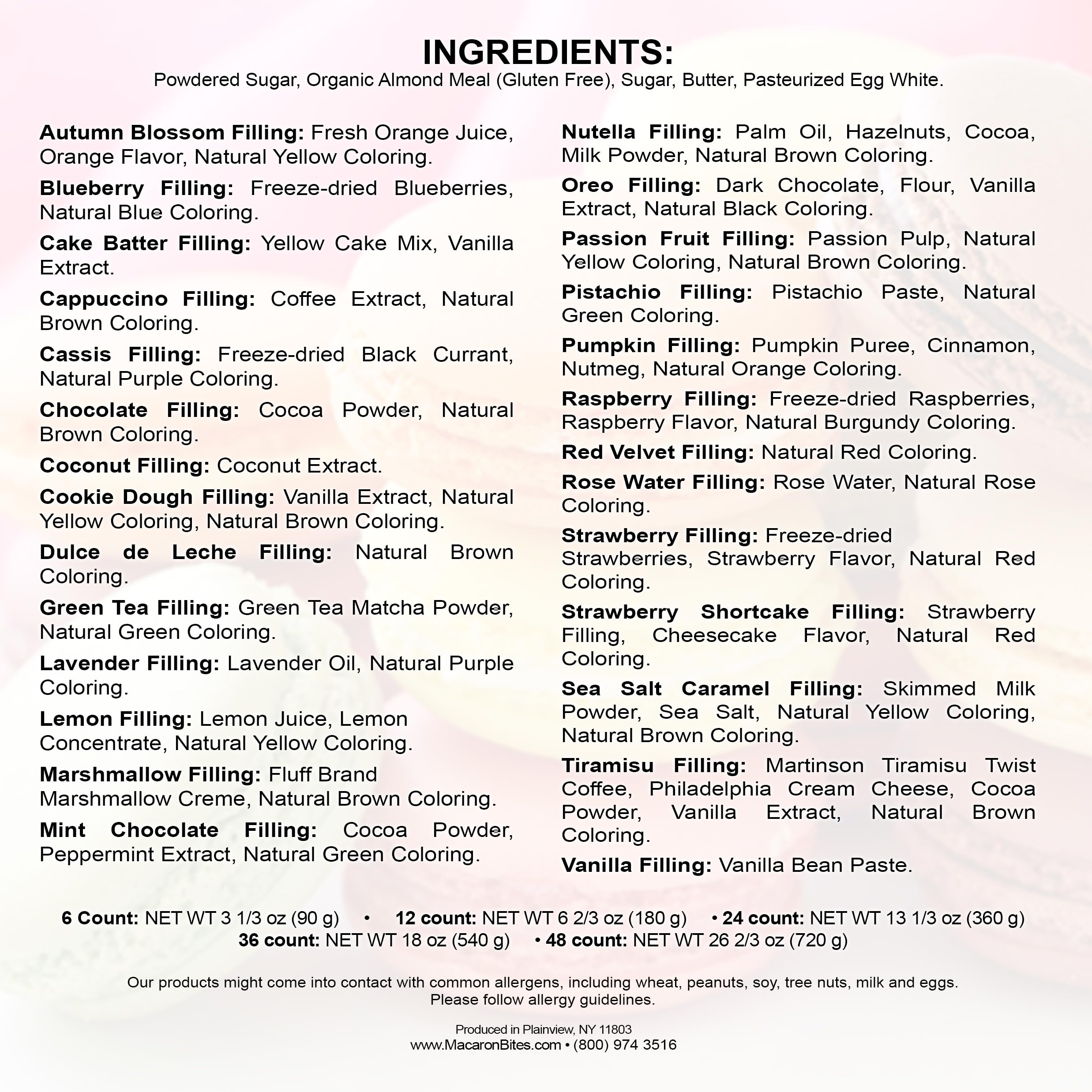 10 Black Tie French Macarons Party Favors Package