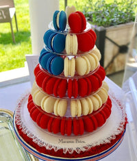 French Macarons - Macaron Bites American Flag (24 Count)