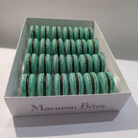 Mint Chocolate Macaron Bites® French Macarons Gift Box - 24 Pack