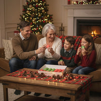 French Macarons Holiday Cookies Assortment Gift Box – Red Velvet & Mint Chocolate - 24 Count