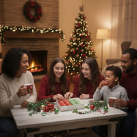 French Macarons Holiday Cookies Assortment Gift Box – Red Velvet & Mint Chocolate - 24 Count