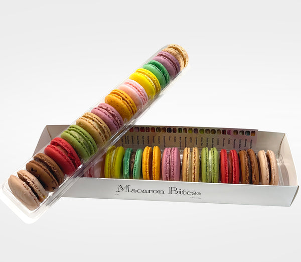 Gourmet Macarons Gift Box - 24 Pack | Assorted French Macarons and Coconut Macaroons in Elegant Gift Packaging