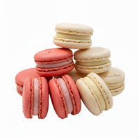 Macarons Strawberry and Vanilla, 24 count