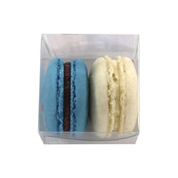 25 Blue and White French Macarons Party Favors Package