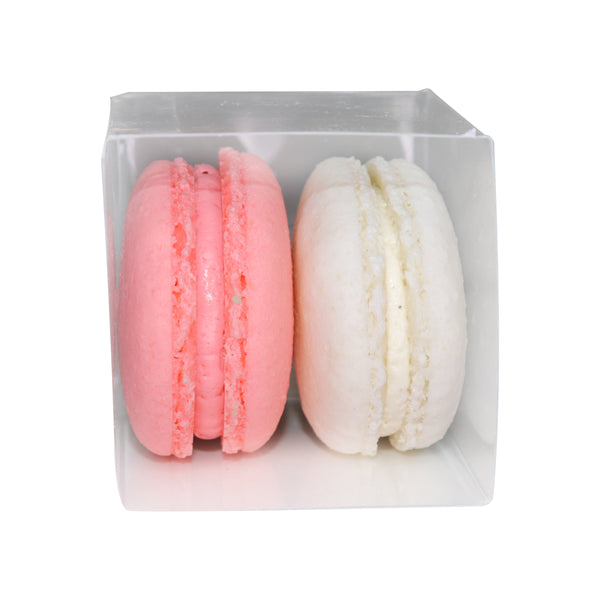25 Pink and White French Macarons Party Favors Package