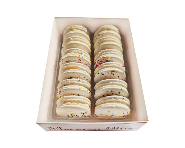 Cake Batter Macaron Cookies Gift Box - 12 Count